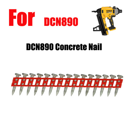 Electroplated 15 Degree Dcn890 Concrete Nails Pk1000 Xh Standard Drive Pins for Dcn890 Cordless Concrete Nail Gun Long-Lasting Professional Fastening Nails