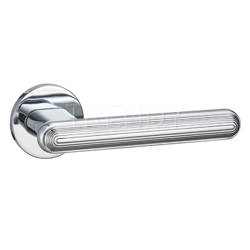 Wenzhou Factory PVD Gold Handle Hardware Interior Wooden Door Lock Zinc Alloy Lever Door Handles (Z6240-ZR33)