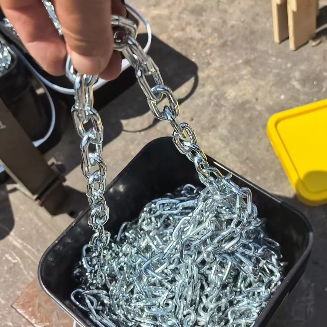 Welded 1/4 Galvanizada Brazilian Steel Iron Type DIN5685c Long Chain