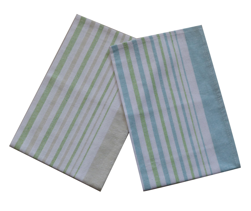 Factory Wholesale Yarn Dyed Striped Kitchen Dish Towels Cotton Dish Cloths