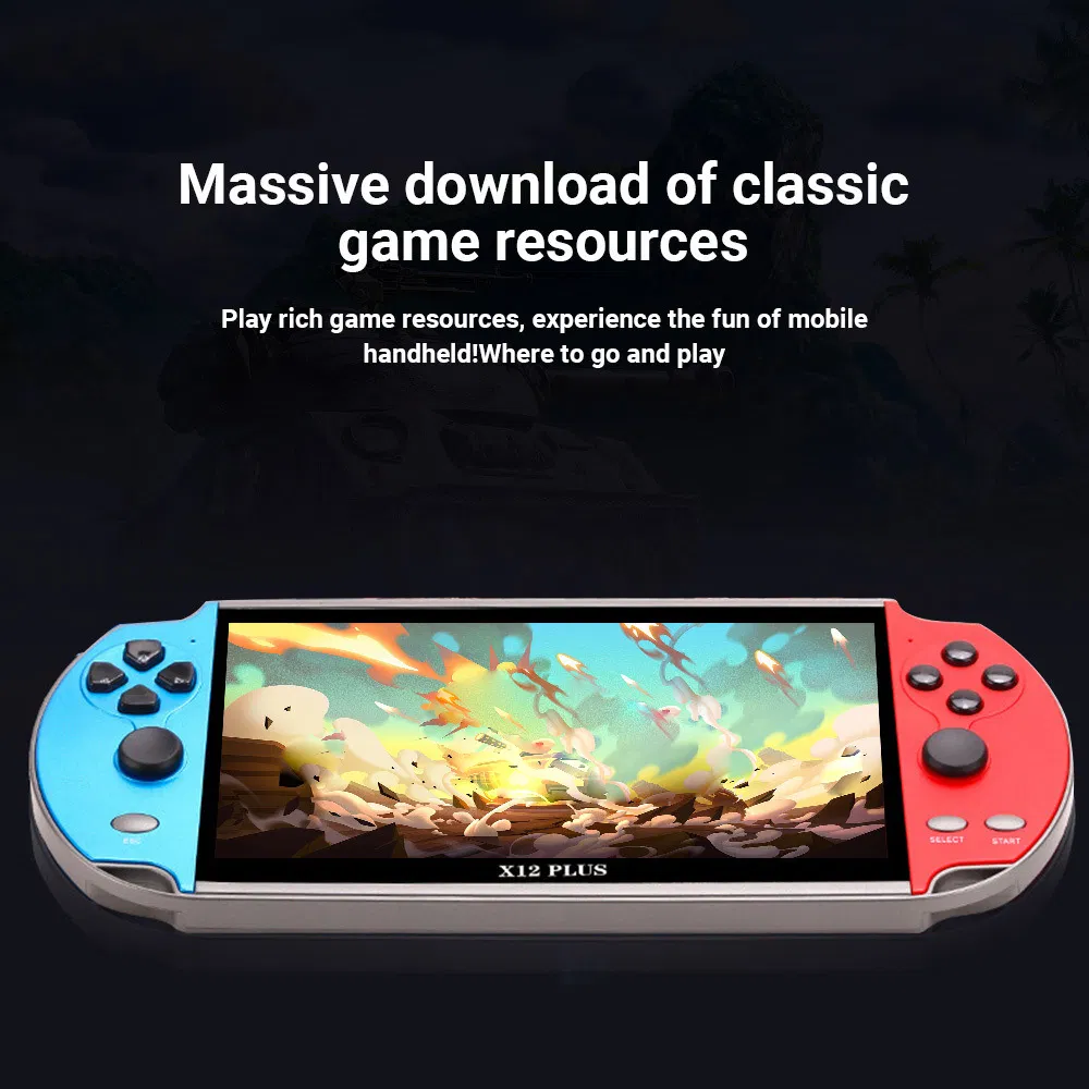 High Quality X12 Plus 7 Inch HD Screen Retro Gaming Players Video Game Console for Kids