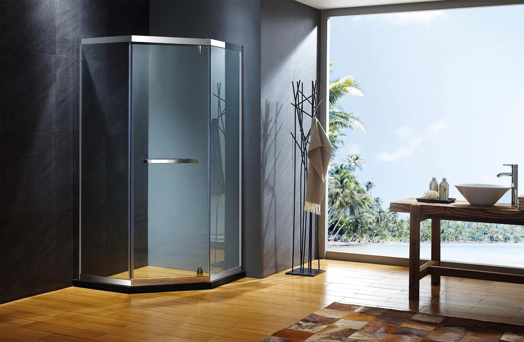 1200X900 Japan Bathroom Big Shower Cabin Prefab Shower Room