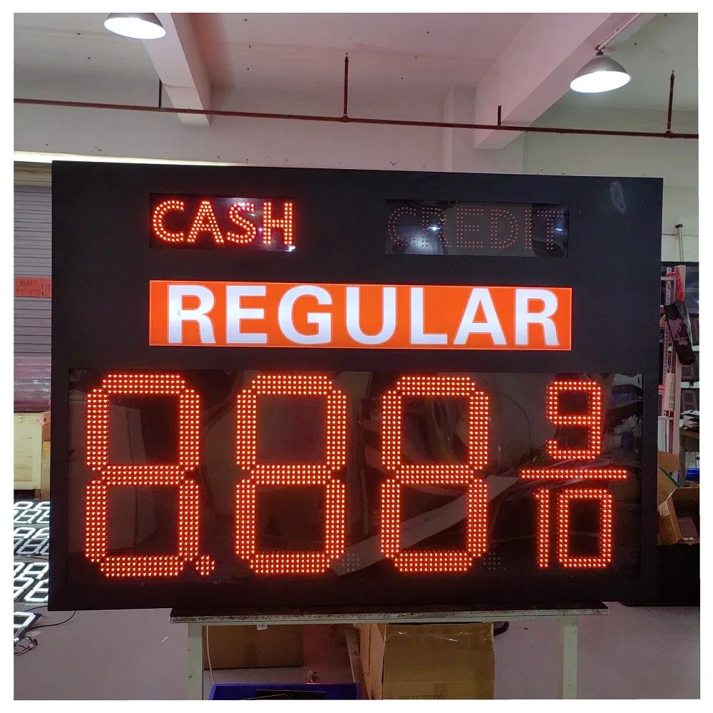 Manufacturer 7 Segments LED Display Remote Control LED Digital Gas Price Sign for Petrol Station Gas Price Display 8~48inch