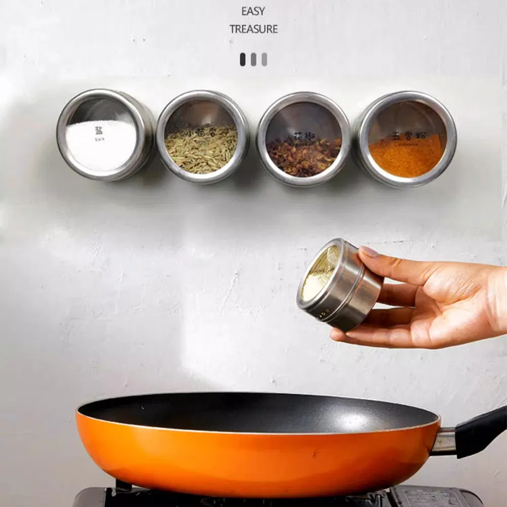 Magnetic Spice Storage Rack Spice Storage Jar Tin Container Esg30090