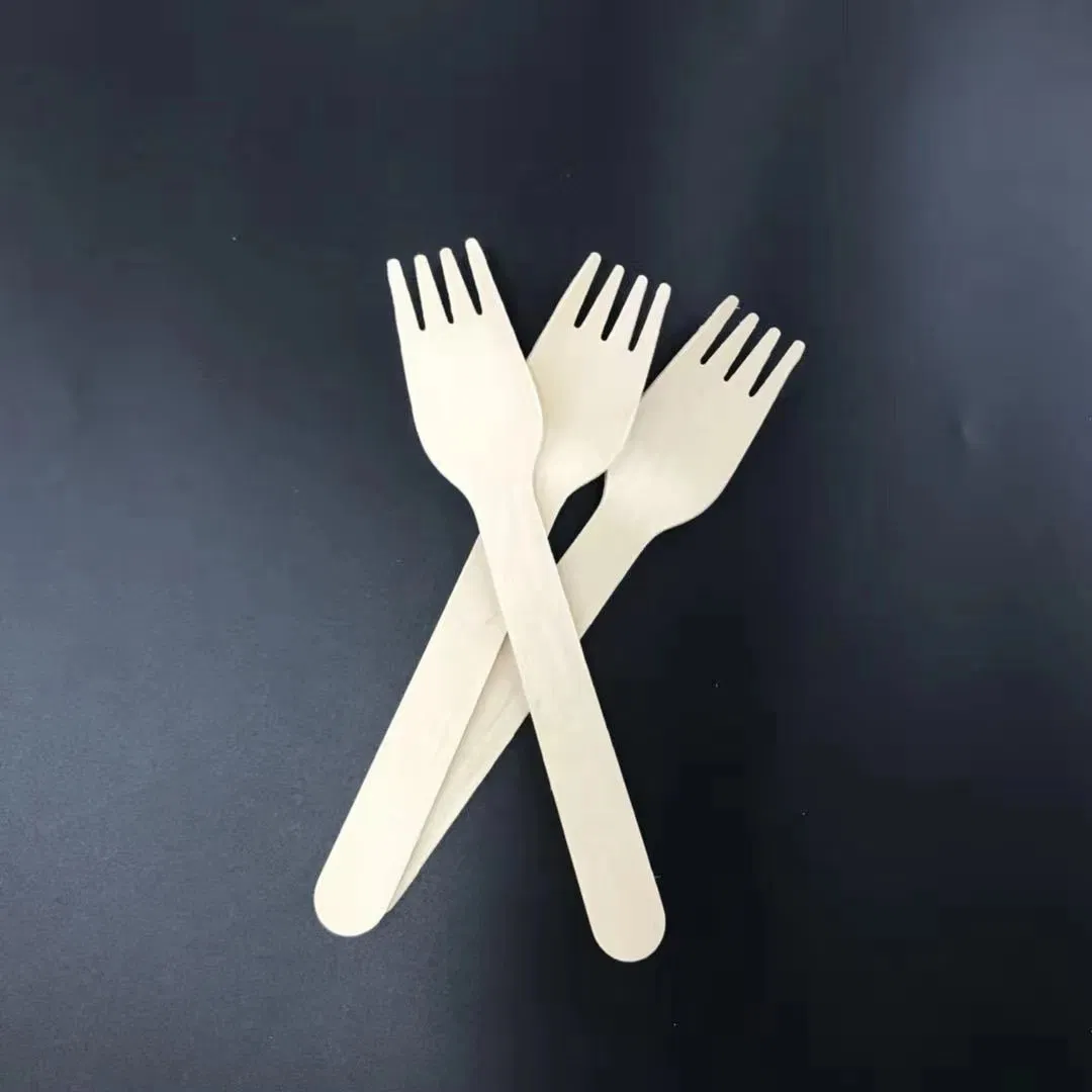 Eco Friendly Disposable Wooden Knife Fork Spoon Set Individual Wrapped