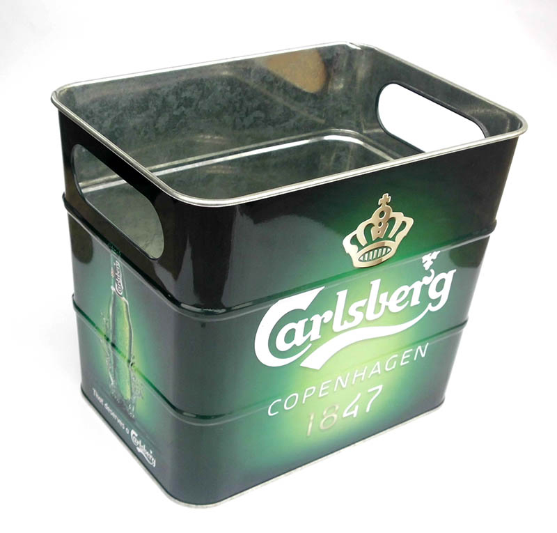 Customized Printing Easter Gift Tin Bucket Empty Promotional Small Metal Toy Bucket for Kids