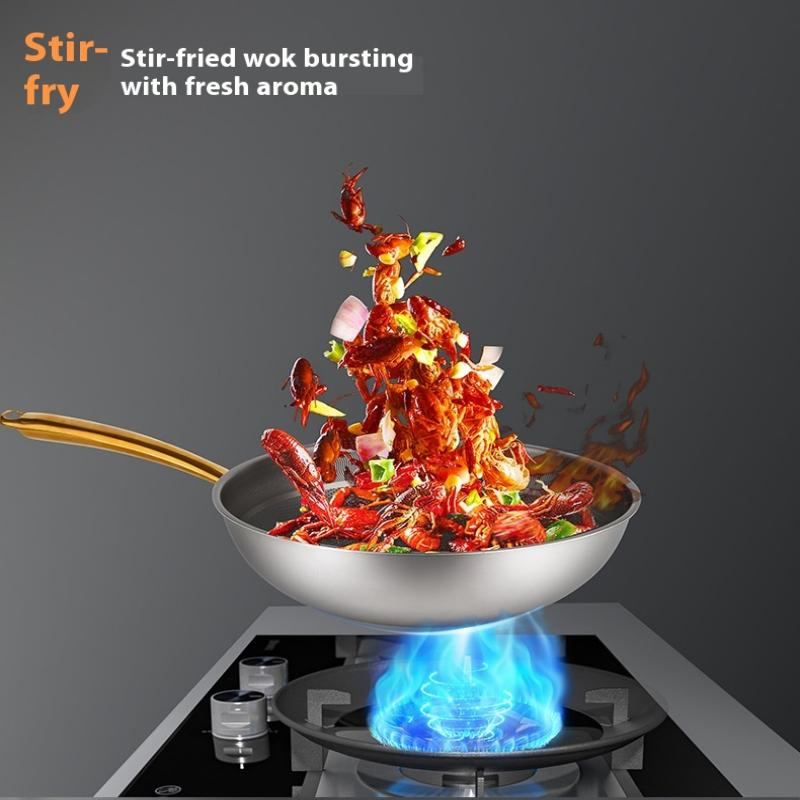 Сковорода глубокая 28 см титановая с молотковым покрытием