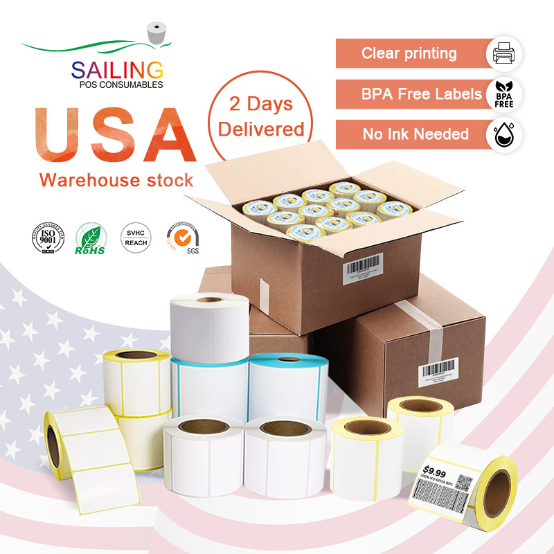 Different Sizes Customized Roll Logo Thermal Label Sticker Printing for Hospital