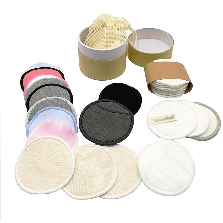 Reusable Makeup Remover Pads Natural Bamboo Cotton Rounds Eco-Friendly for All Skin Types