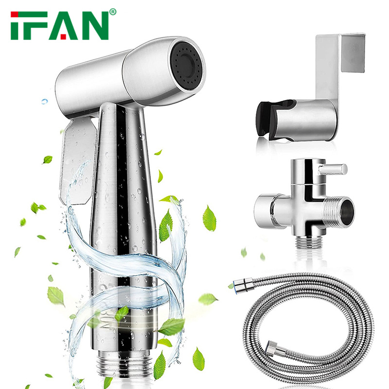 Ifan High Quality Toilet Shower 1/2''*1m Bidet Toilet Spray Wall Mounted Bidet Sprayer