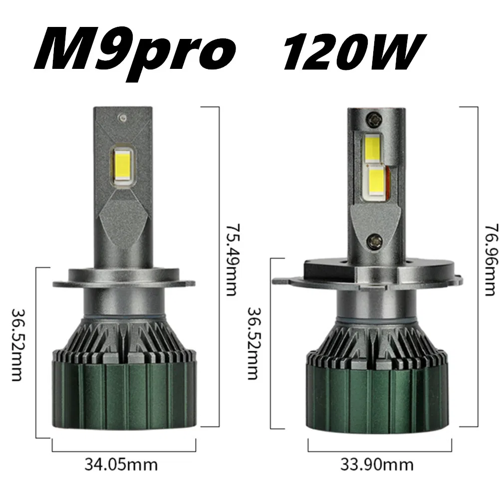Светодиодные лампы M9PRO H1 H4 H11 15000 лм