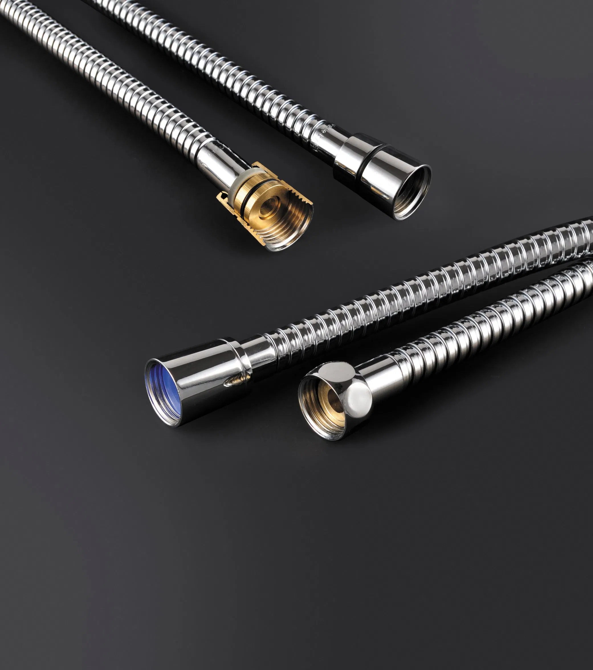 Factory Stainless Steel Brushed Chrome PVC EPDM Flexible Pipe Tube Shower Hose