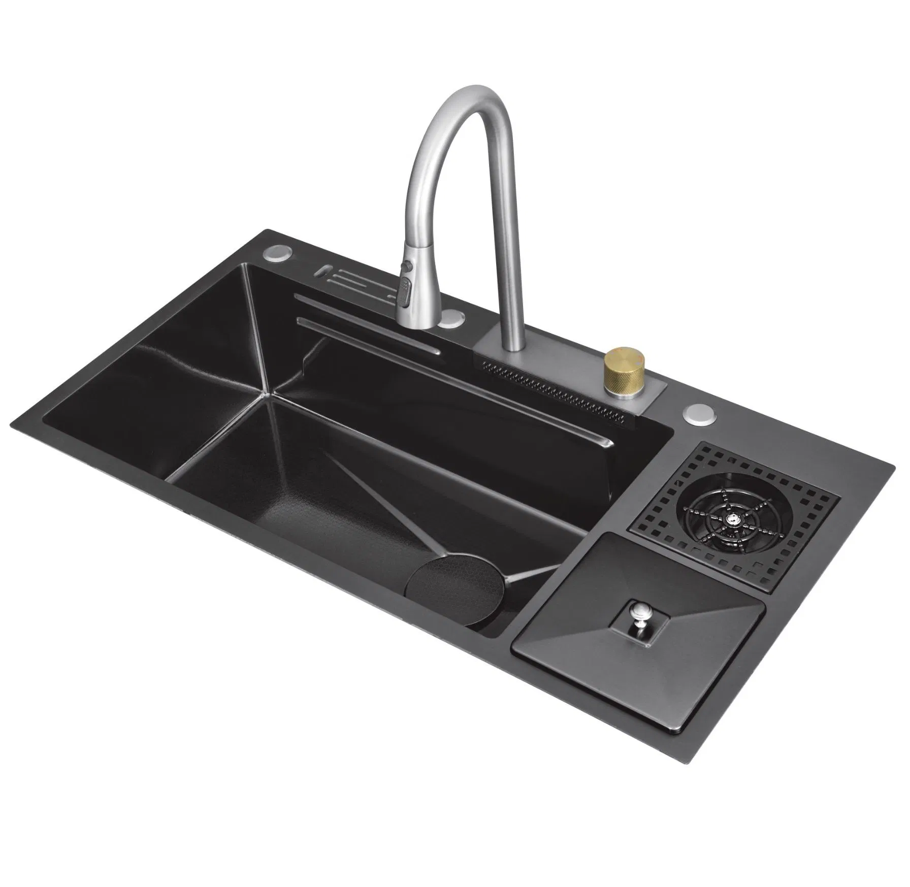 Multi-Function Stainless Steel Nano-Coating Kitchen Sink with Water Purification Faucet