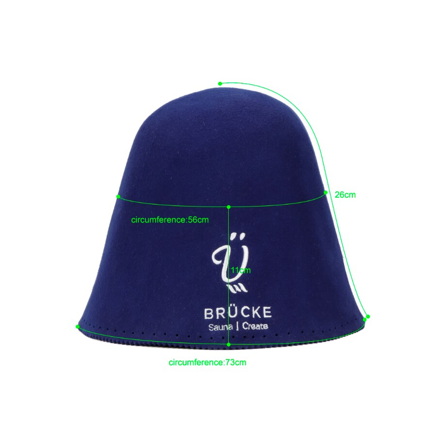 Eco-Friendly 100% Merino Sauna Hats Soft Felt with Logo for Women & Men