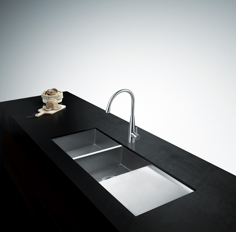 Kitchen Sink Double Bowls with Drain Board SS304 Handmade Stainless Steel Sinks Modern Kitchen Sinks