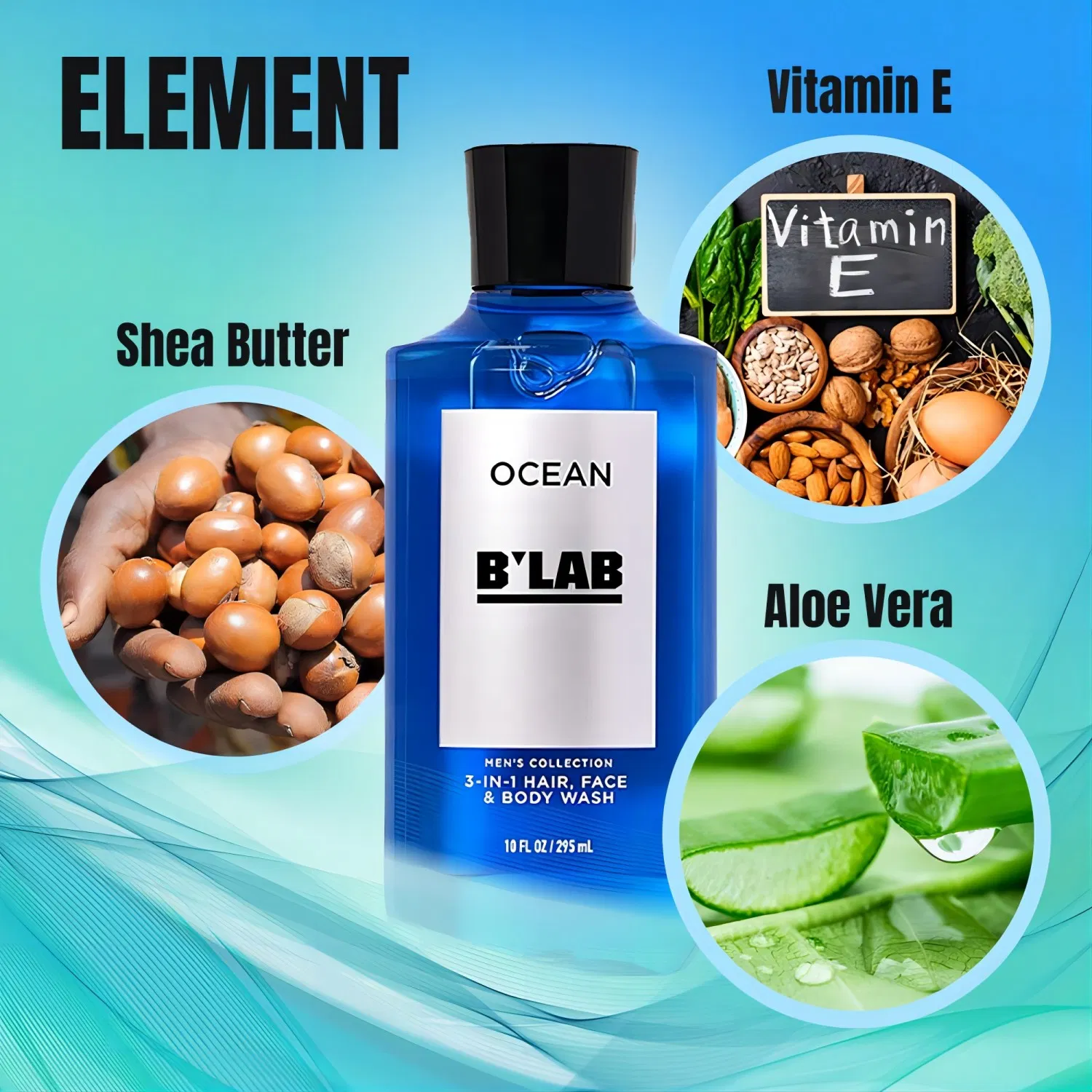 Best Selling Men Hydrating 3 in 1 Hair Body and Face Wash