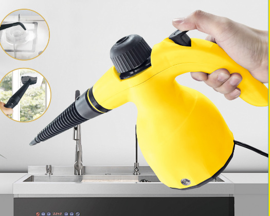 Handheld 1000W Steam Cleaner for Home Kitchen Grease Bathroom Grout Car Seats 350ml Tank 9-Piece Kit