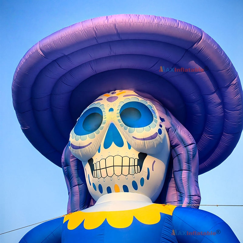 Inflatable Moving Cartoon Skeleton Corpse Tumbler for Halloween