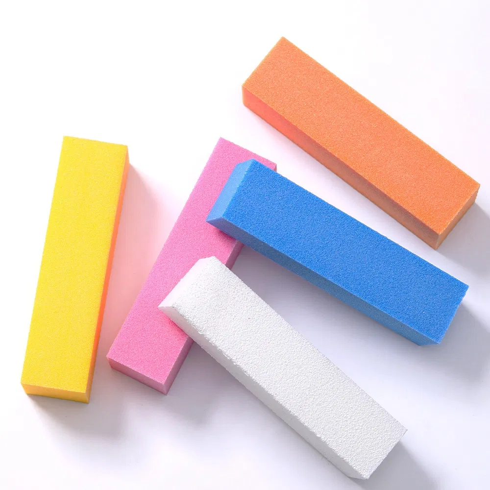 Source Manufacturer's Durable Solid Color Cube Sponge Nail Rub Strip