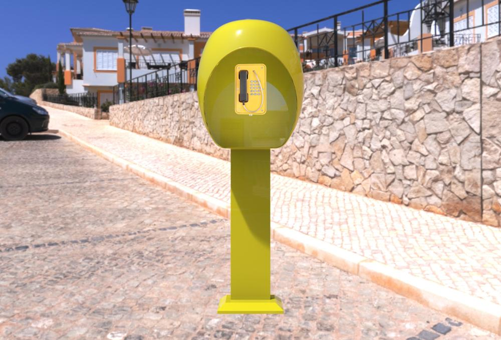 Telephone Cabinet, Public Telephone Booth, Wall Mounting or Pillar Mounting