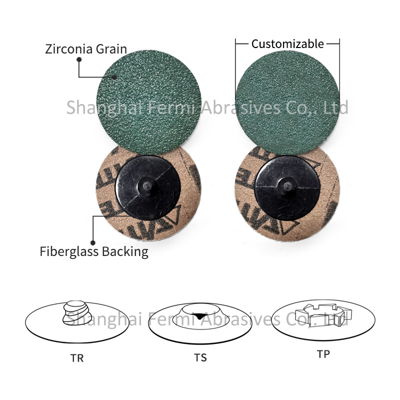 2" & 3" Ceramic, Zirconia & Aluminum Oxide, S/C Quick Change Disc