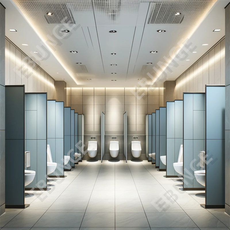 HPL Panel Commercial Bathroom Public Toilet Cubicle Water Resistant Office Toilet Partition