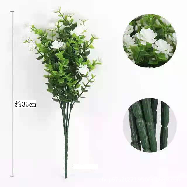 Кустарники искусственные эвкалипт лотос УФ-стойкие