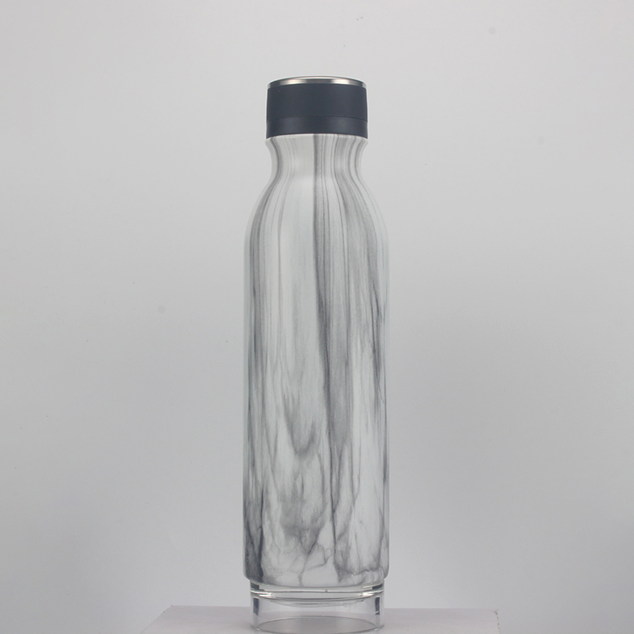 Beach Wholesale Hot Sale Rubber Matte Printing Sport Gym Stainless Steel Customize Water Bottle 600ml Drink Vacuum Sport Water Bottle