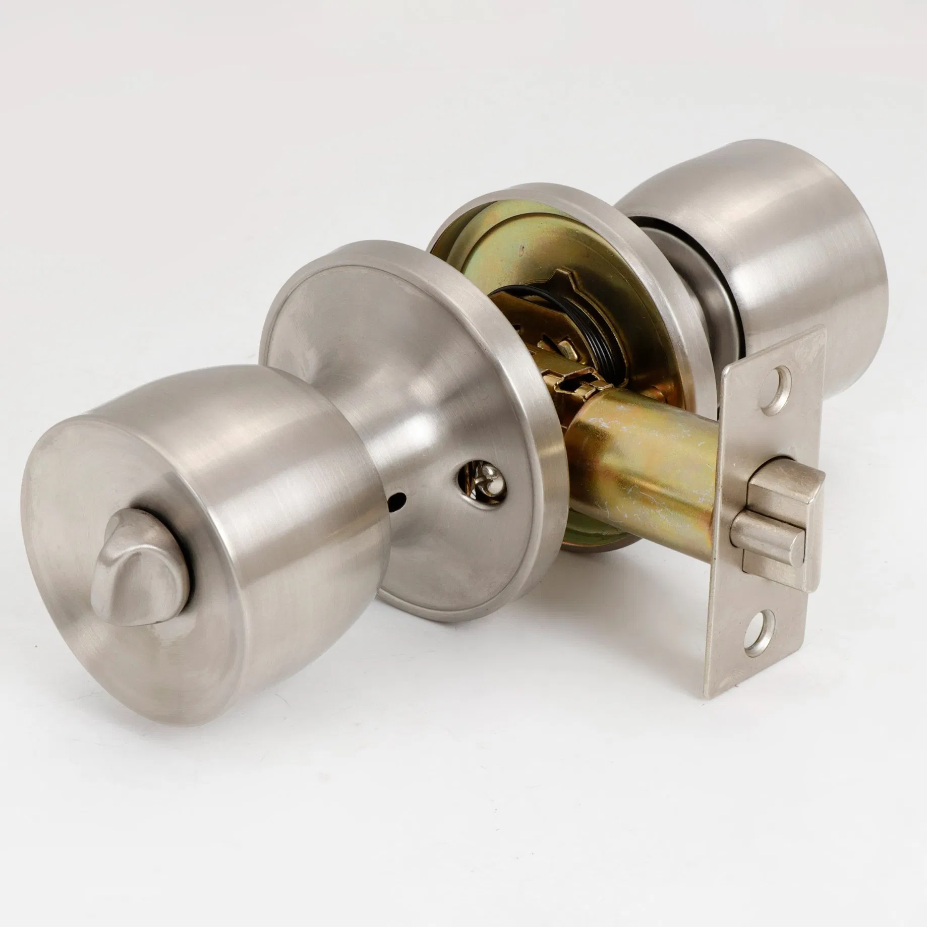 ANSI UL Standard Duty Cerraduara De Embutir Para Puerta Stainless Steel Cylindrical Tubular Handle Knob Door Lock (6101-ET)