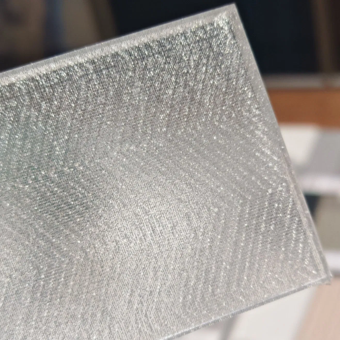 Elegant Laminated Glass Solutions with Decorative Artistic Fabric Design