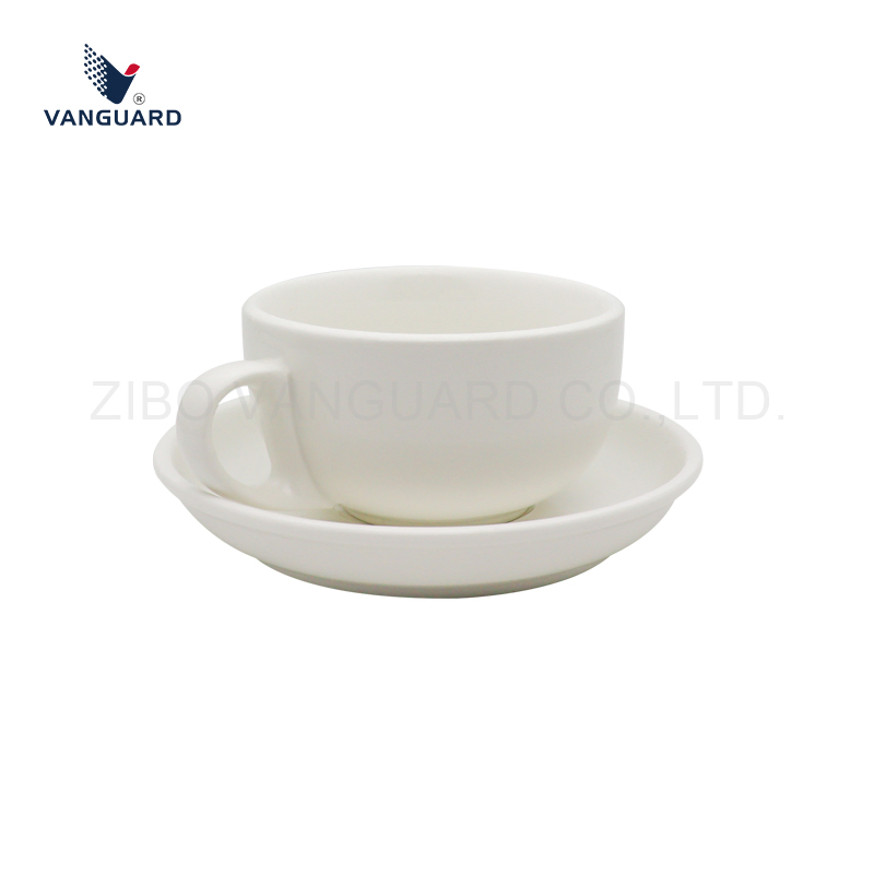 Набор чашек с блюдцами Vanguard, белый фарфор
