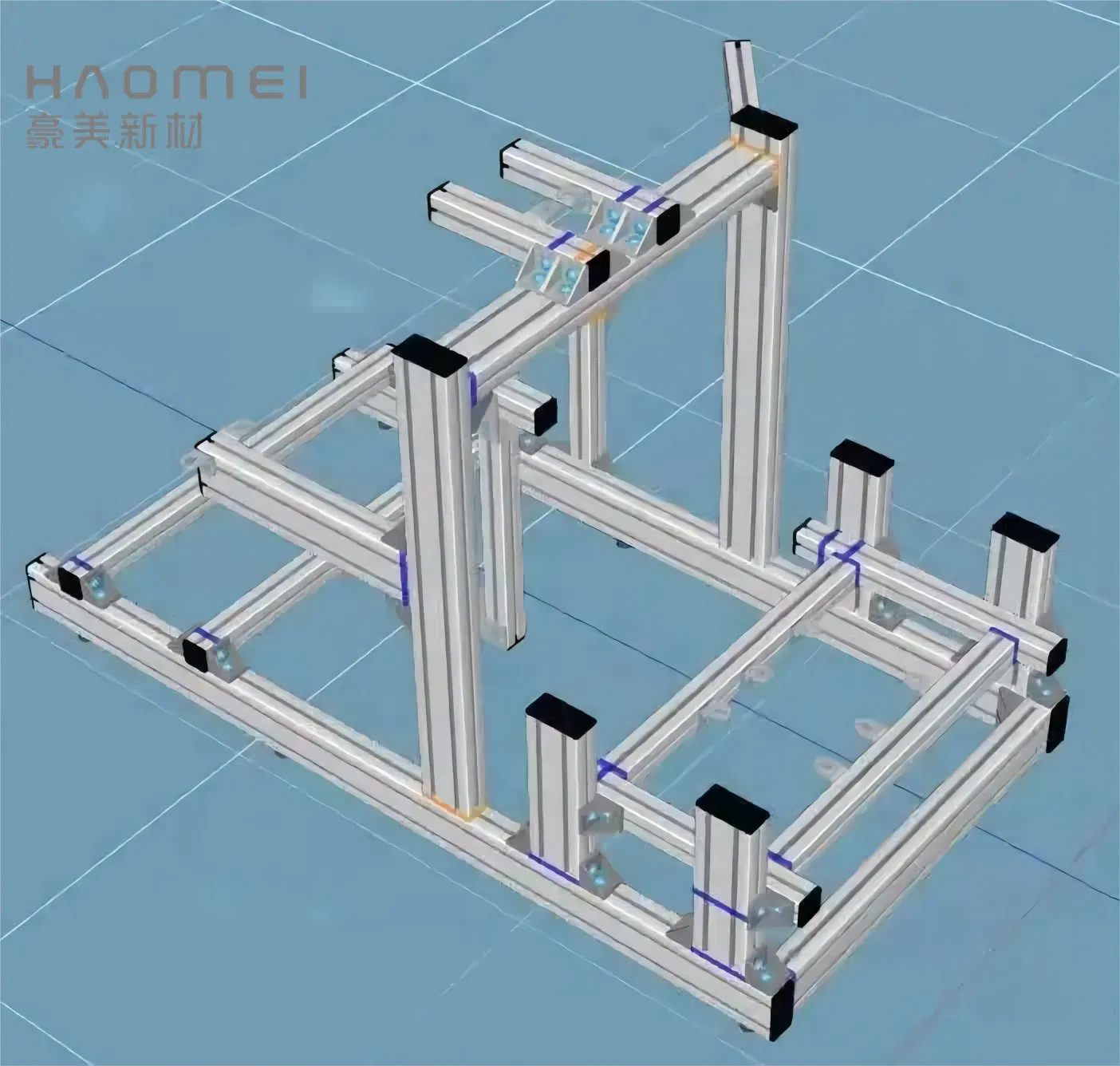 Haomei Production Line Machine Equipment Frame Industrial Aluminum Profile Tube Pipe