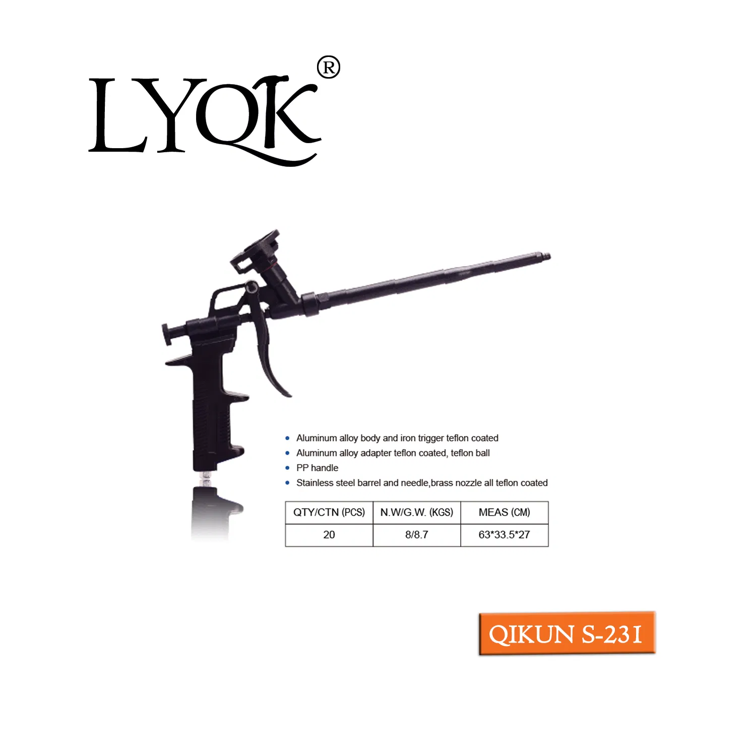 S-227 New Design PU Spray Polyurethane Foam Gun