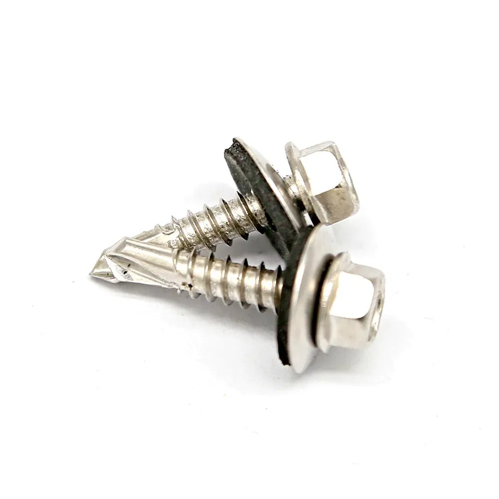 Stainless Steel Metal Hex Head Self Drilling Roof Screw with Rubber Washer