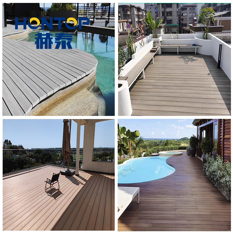 Hot Sale Outdoor Floor Wood Texture Waterproof Plastic Composite WPC Decking Deck Composite Board