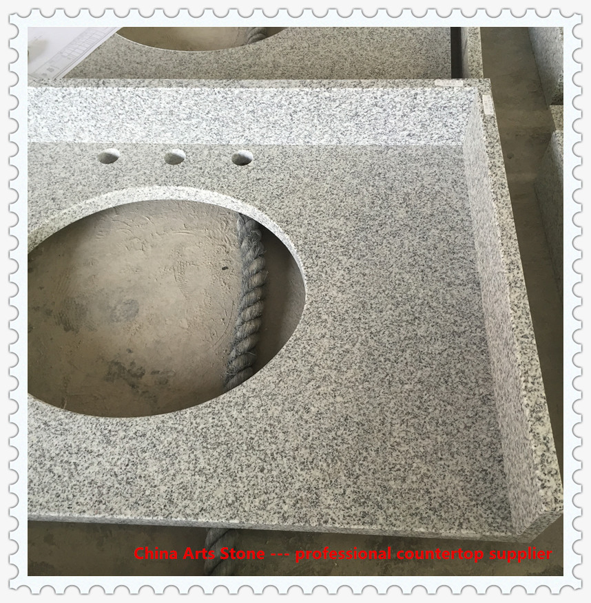 Wholesale Chinese Polished Pangdang White/ Grey Granite Kitchen Countertop for Hotel Projects
