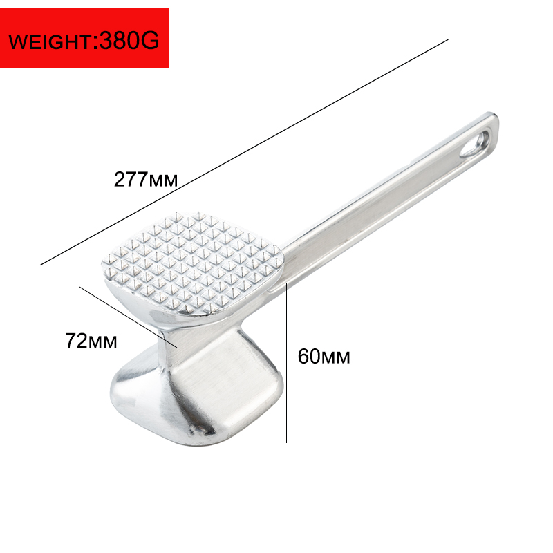 Kitchenware Metal Aluminum Alloy Meat Tenderizer Meat Pounder Tool