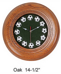 Wood Billiard Clock with Finish Stain