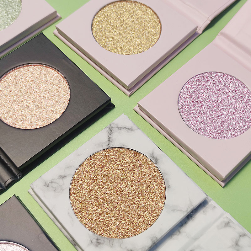 Custom Logo Private Label Vegan Makeup Shimmer Body Pressed Highlighter Makeup