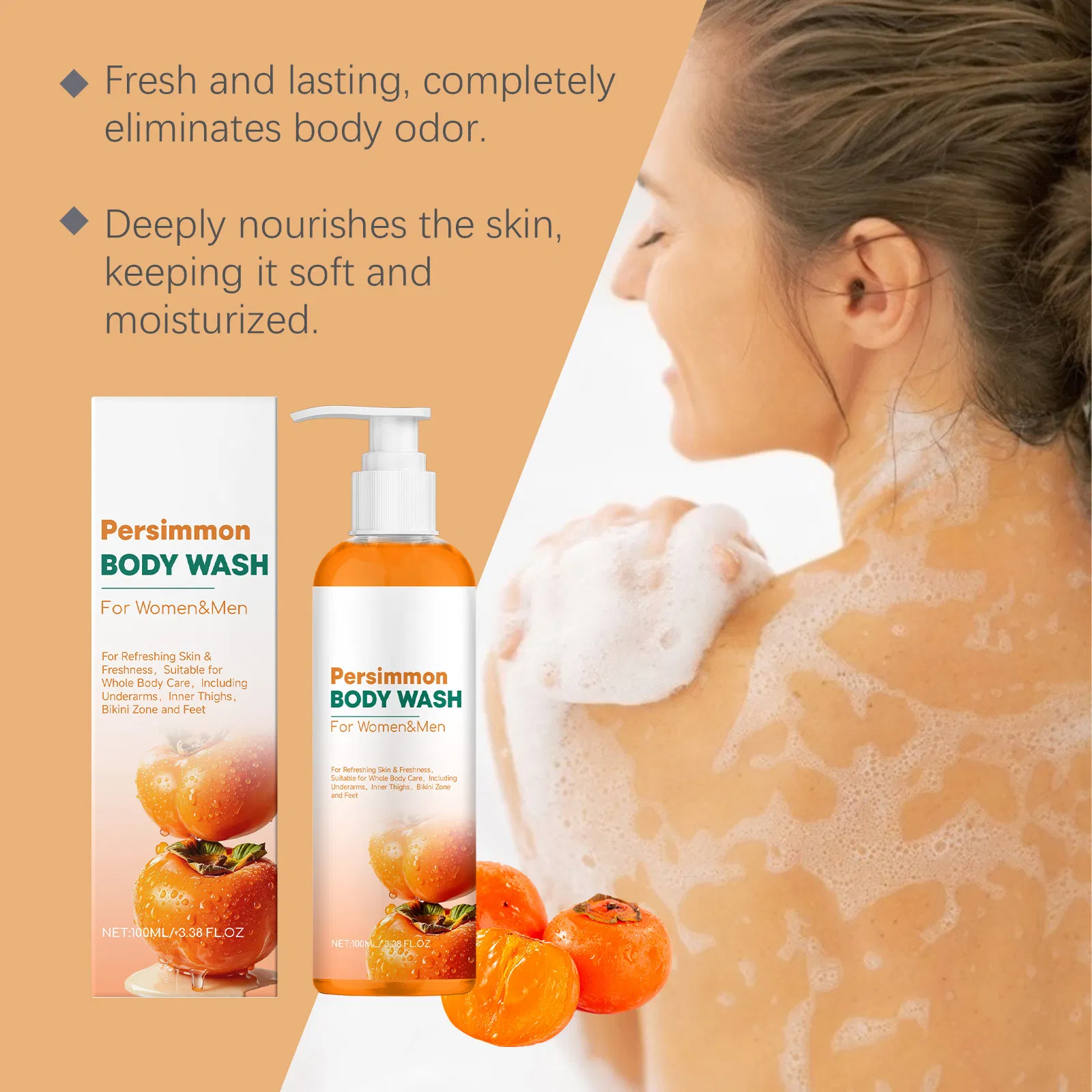Wholesale in Stock vitamin E Shower Gel Scrub Collagen Rose Body Wash Cleansing Lightening Shower Gel