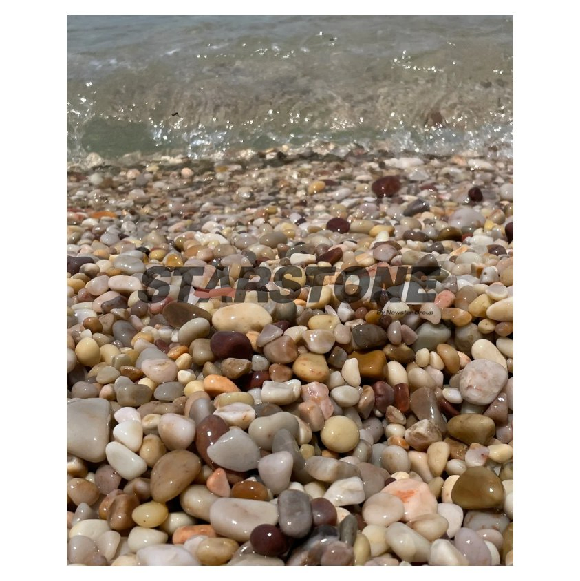 Natural High Quality Outside Garden Decoration Colorful Paving Cobble Pebble