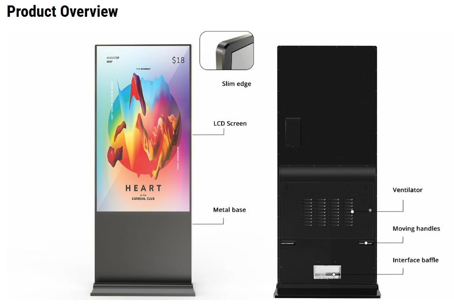 Interactive Floor Standing Digital Kiosk for Advertising Solutions