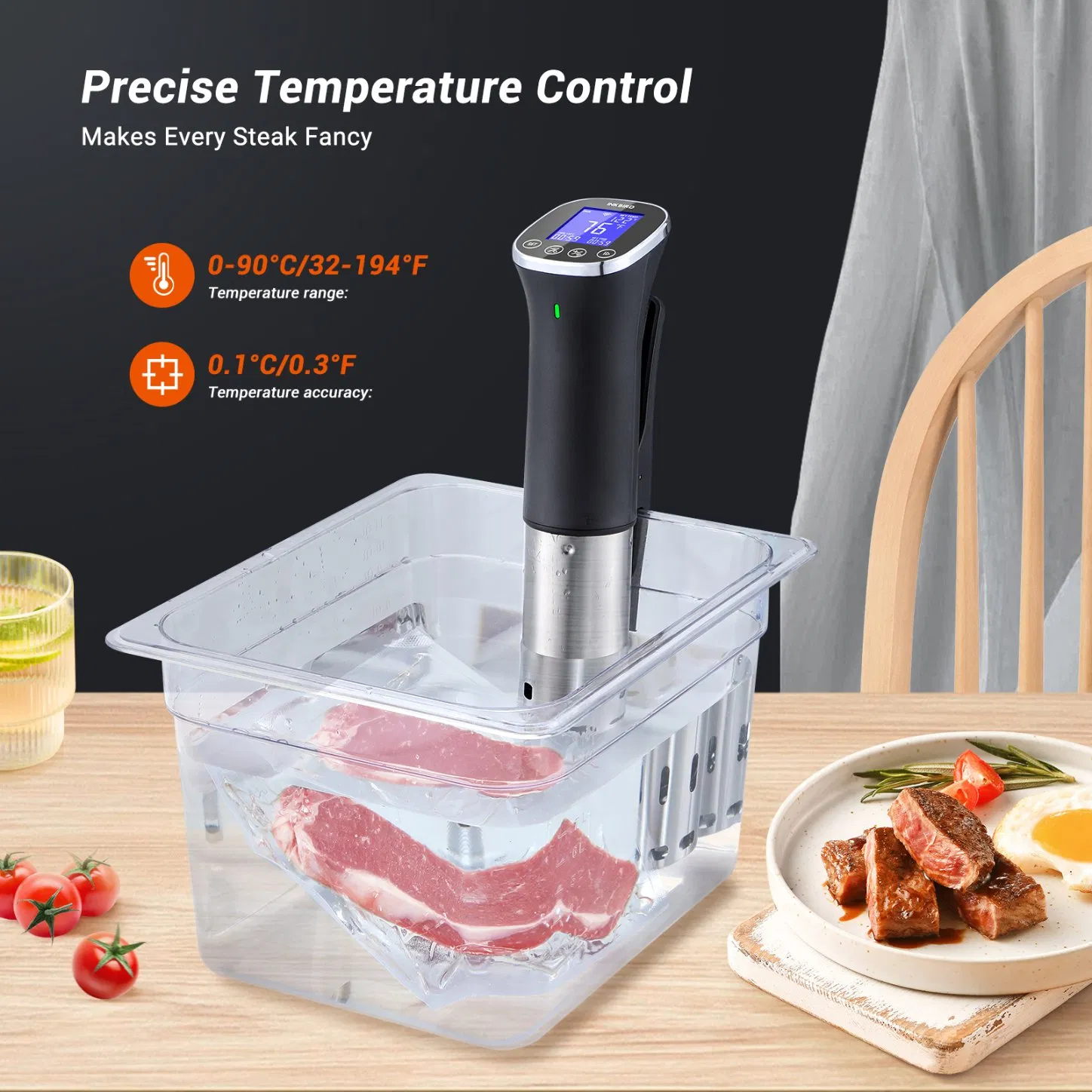 Inkbird Hotseller Isv-300W Sous Vide Slow Cooking Machine with APP Control