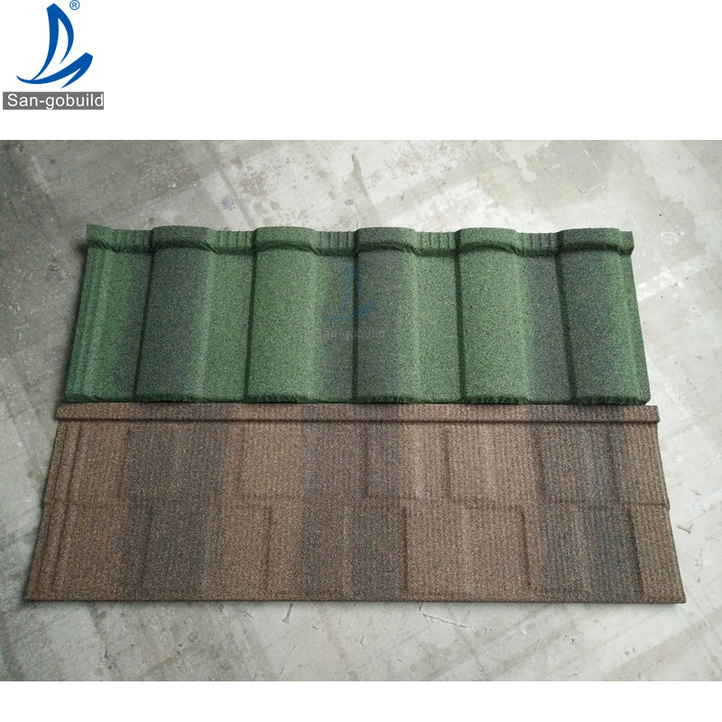 Liberia Sangobuild Stone Coated Roof Tile Strong Wind Resistant Roofing Sheet
