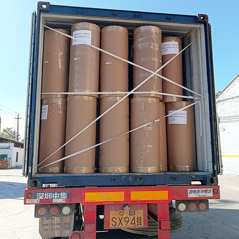 Direct Thermal Paper Raw Material Jumbo Roll Yellow White Blue Glassine Silicone Release Paper Big Roll