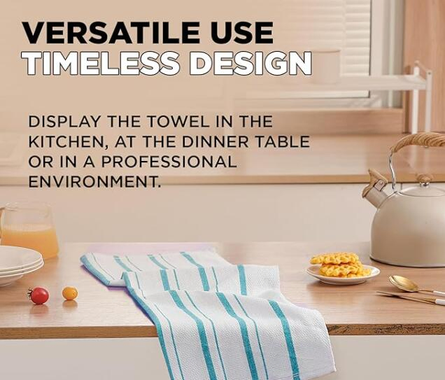 Customizable Star-Weave Poly-Cotton Kitchen Towels for Home Decor