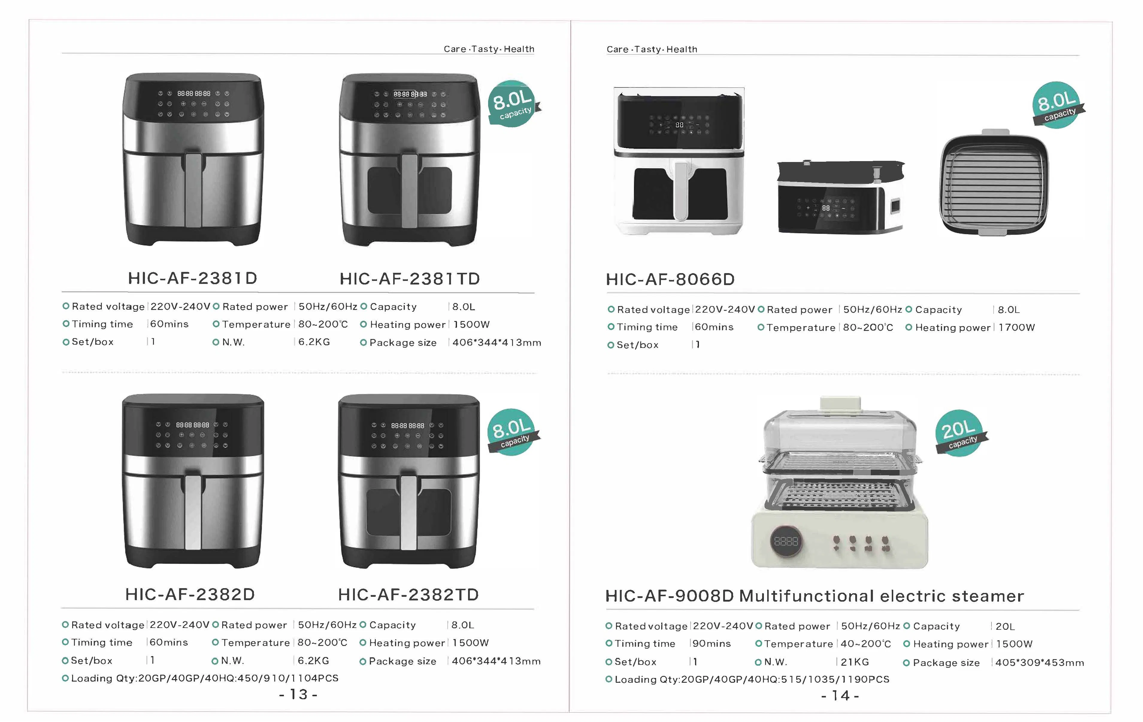 20L Rapid Safety Features Mutifunctional Electric Steamer Airfryer