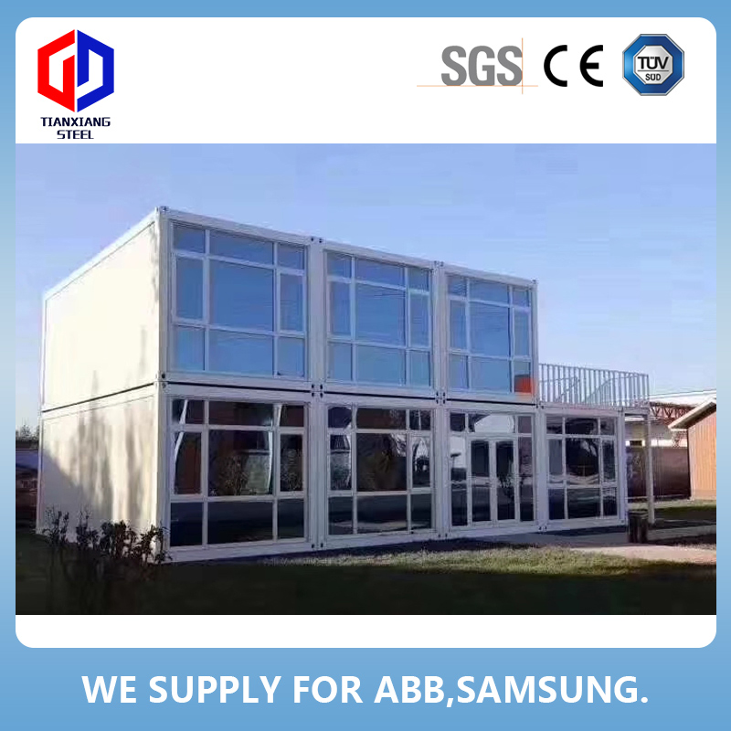 New Design Luxury Expandable Container House Prefab Container Shop with Balcony for Wholesale