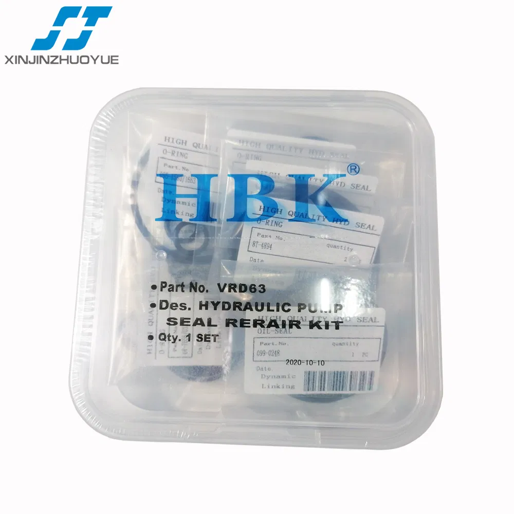 Sj/Hbk Brand Hydraulic Pump Seal Kits for Machine Models Hpv35,Psv2-55,K3V63dt,Vrd63,Nvk45dt,HD250,A10vd43,Ap2d36,Nv70,Ap12,E320ba,8V107A,K3V112dt,Nv111dt,Hpv55