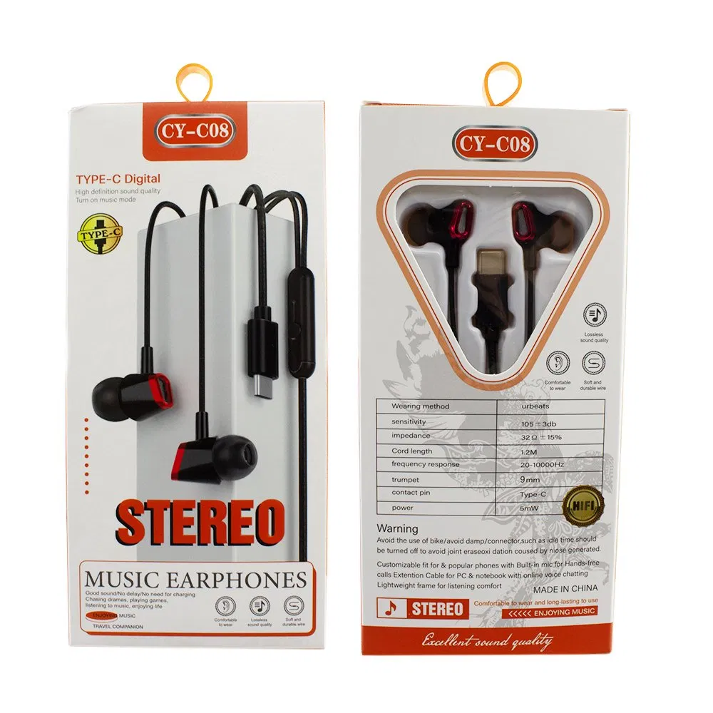 Наушники проводные Cy-C08 Shark Fin с шумоподавлением